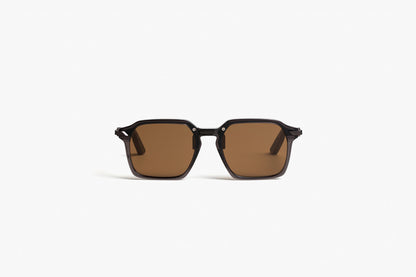 AC02 Black With Flash Brown Lenses