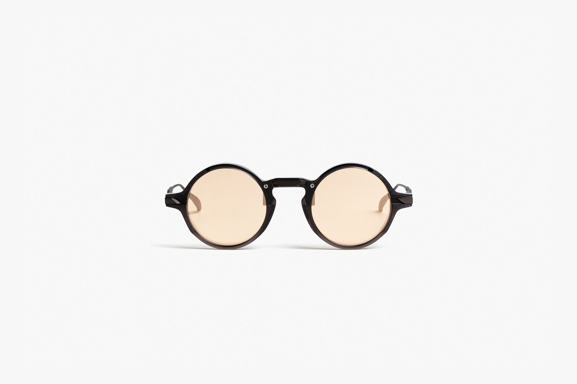 AM01G Black with Flash Rose Gold Lenses