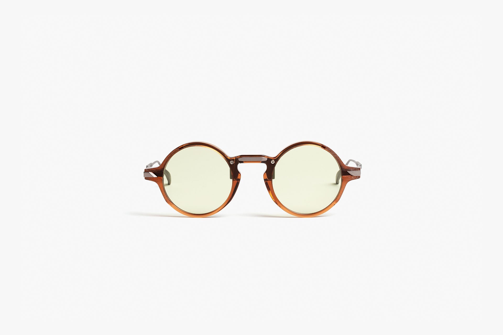 AM01G Light Brown with Light Green Lenses