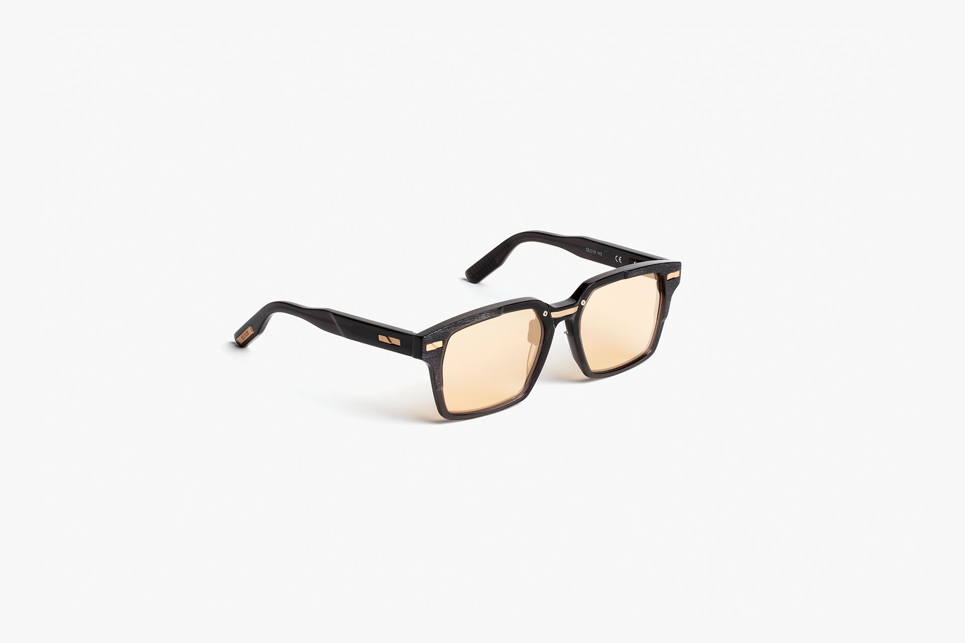 AS01 Black Rose Gold with Light Gold Lenses